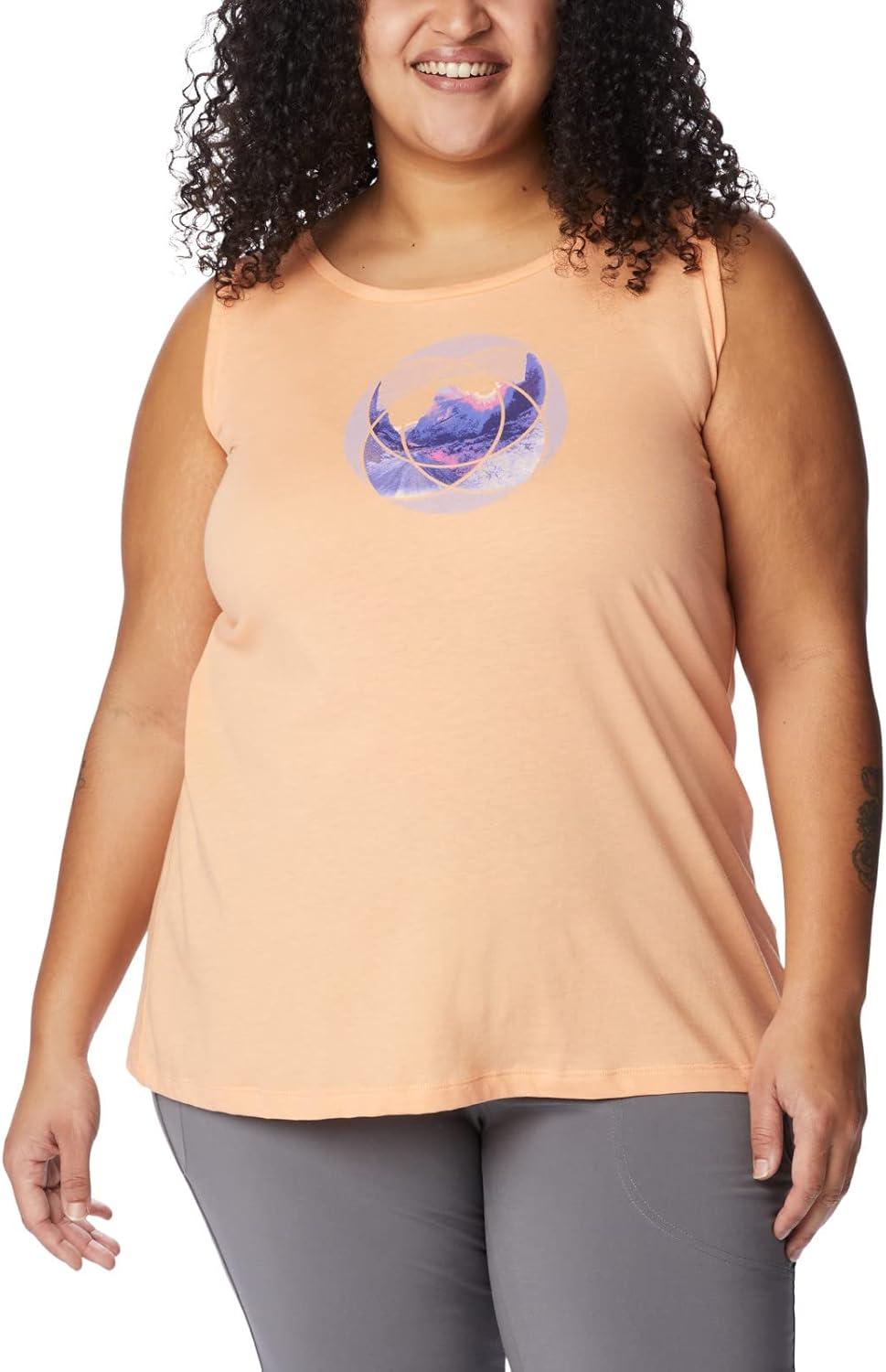 imageColumbia Womens Bluff Mesa TankCami ShirtPeach HeatherMindful Meditation Graphic