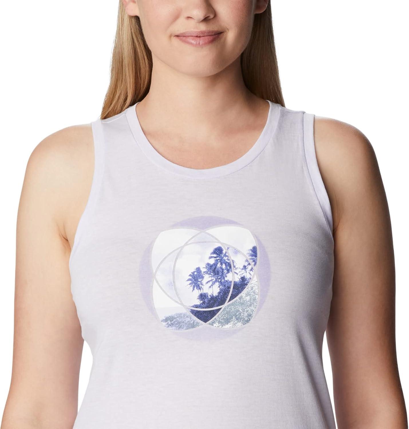 imageColumbia Womens Bluff Mesa TankCami ShirtPurple Tint HeatherMeditation Isle Grx