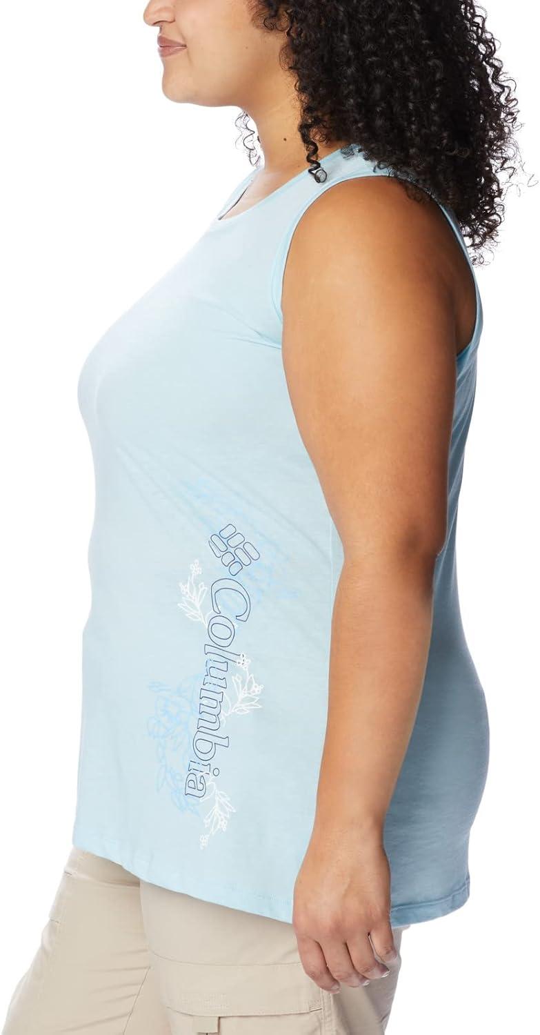 imageColumbia Womens Bluff Mesa TankCami ShirtSpring Blue HeatherBlooming Lines Graphic