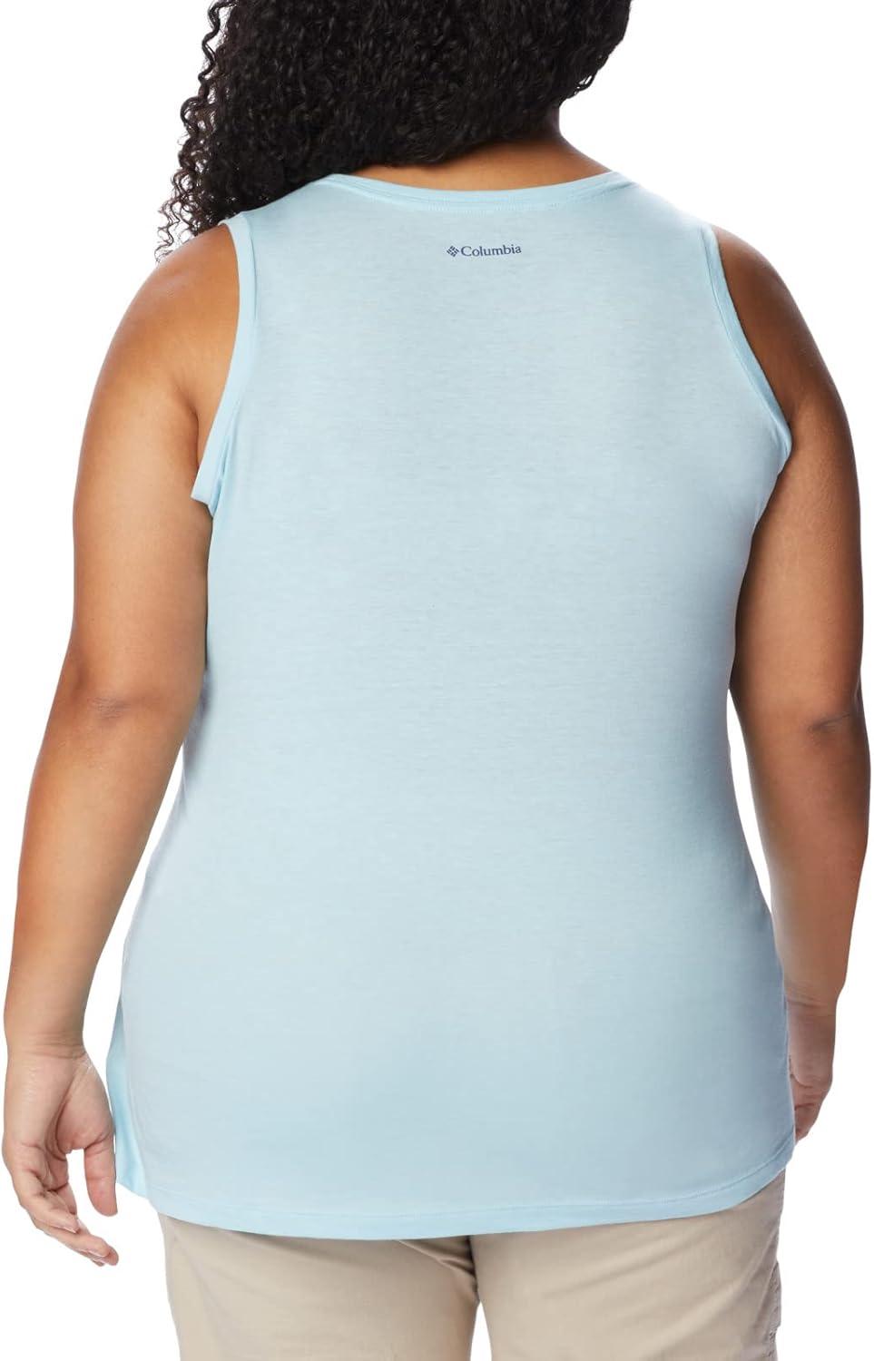 imageColumbia Womens Bluff Mesa TankCami ShirtSpring Blue HeatherBlooming Lines Graphic