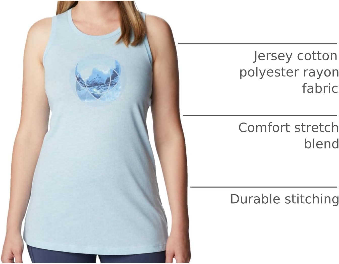 imageColumbia Womens Bluff Mesa TankCami ShirtSpring Blue HeatherMindful Meditation Grx