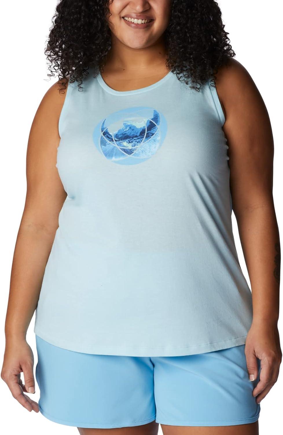imageColumbia Womens Bluff Mesa TankCami ShirtSpring Blue HeatherMindful Meditation Grx