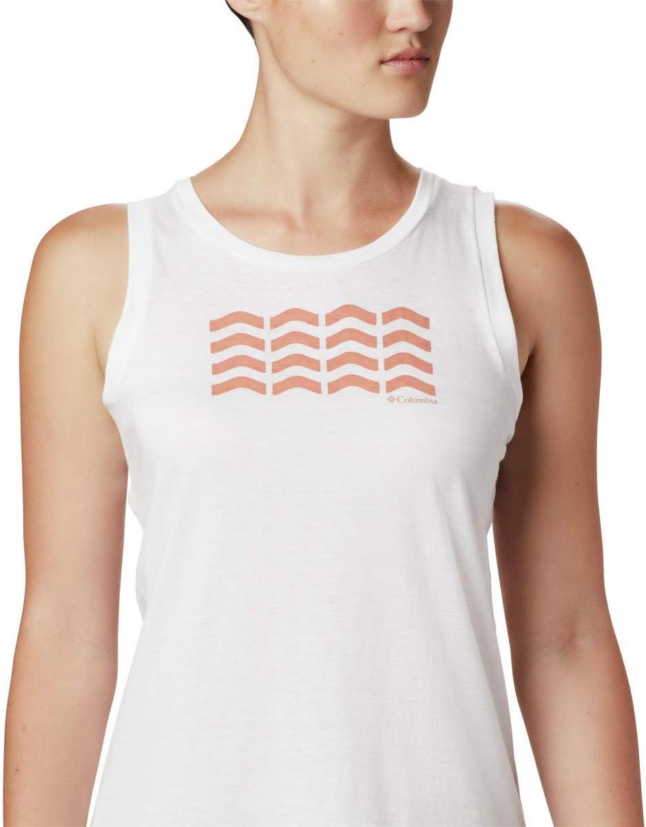 imageColumbia Womens Bluff Mesa TankCami ShirtWhite Heather Wavy Way