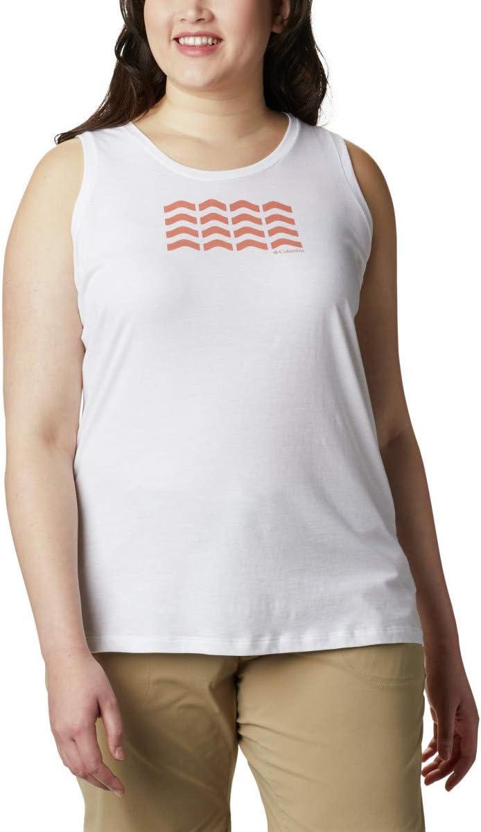imageColumbia Womens Bluff Mesa TankCami ShirtWhite Heather Wavy Way