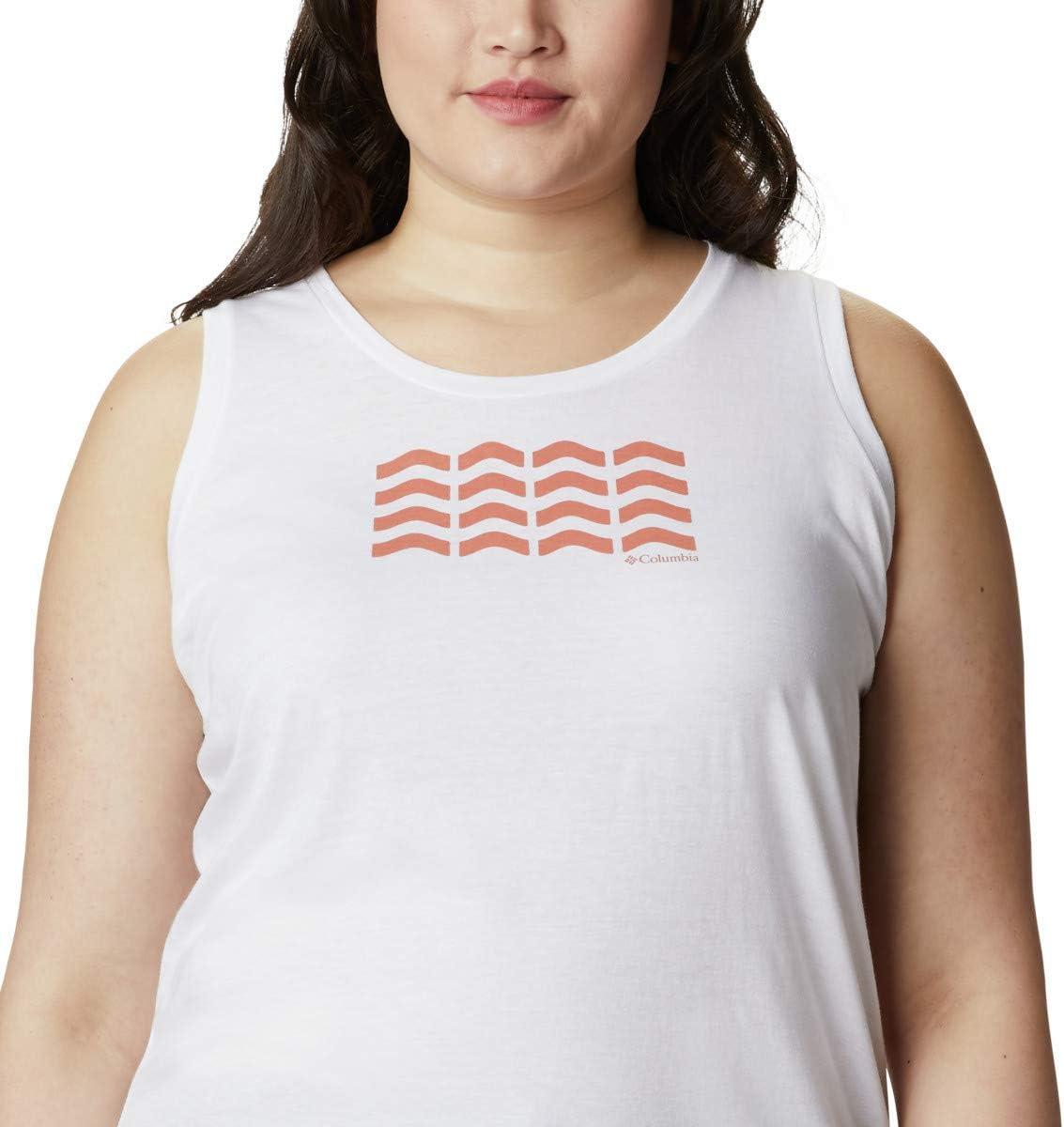 imageColumbia Womens Bluff Mesa TankCami ShirtWhite Heather Wavy Way