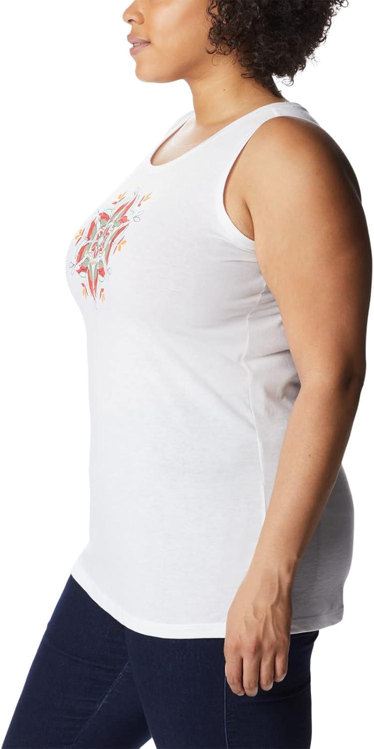 imageColumbia Womens Bluff Mesa TankCami ShirtWhiteFloral Landscape