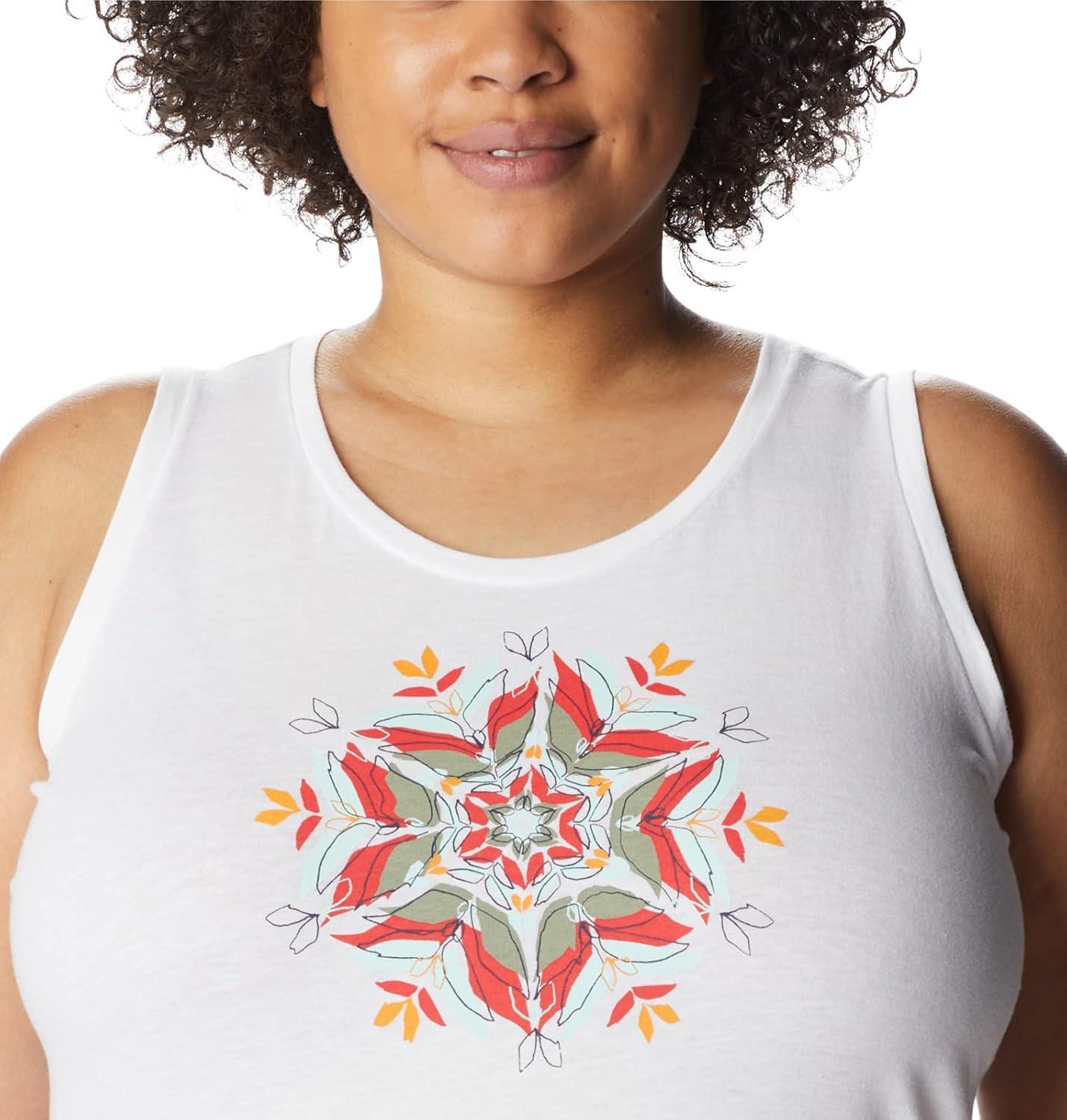 imageColumbia Womens Bluff Mesa TankCami ShirtWhiteFloral Landscape