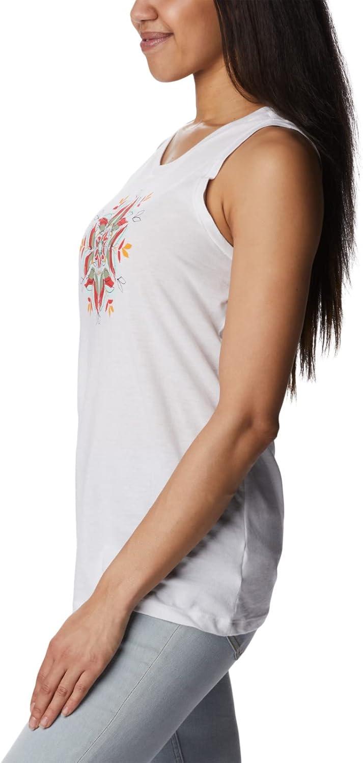 imageColumbia Womens Bluff Mesa TankCami ShirtWhiteFloral Landscape