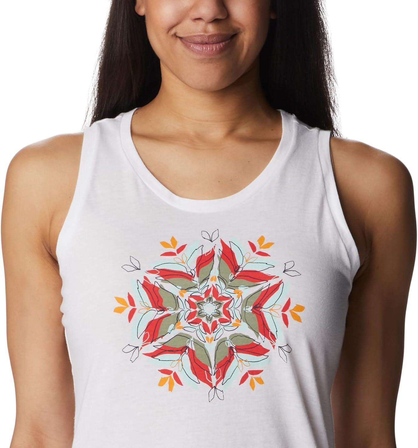 imageColumbia Womens Bluff Mesa TankCami ShirtWhiteFloral Landscape