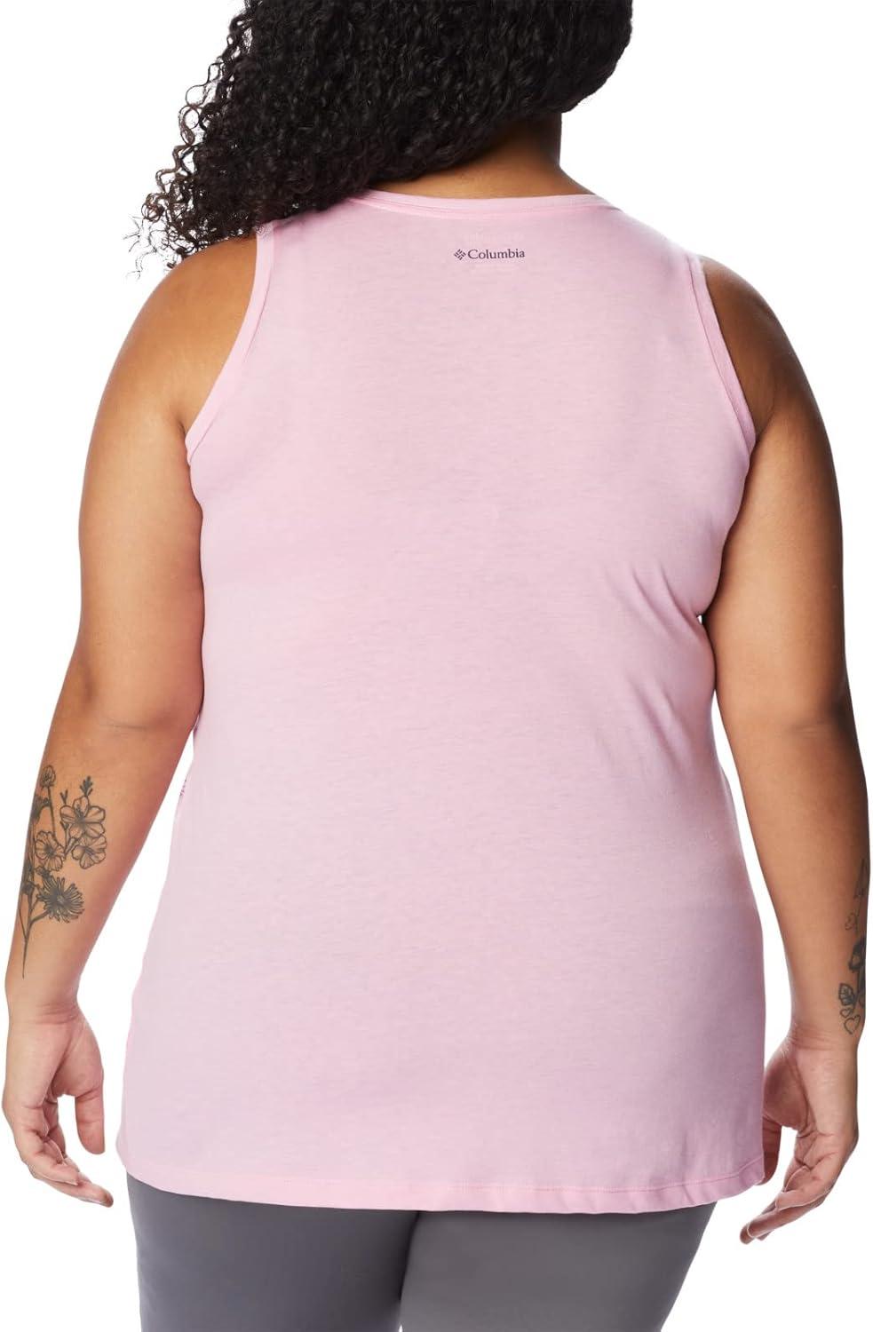 imageColumbia Womens Bluff Mesa TankCami ShirtWild Rose HeatherBlooming Lines Graphic