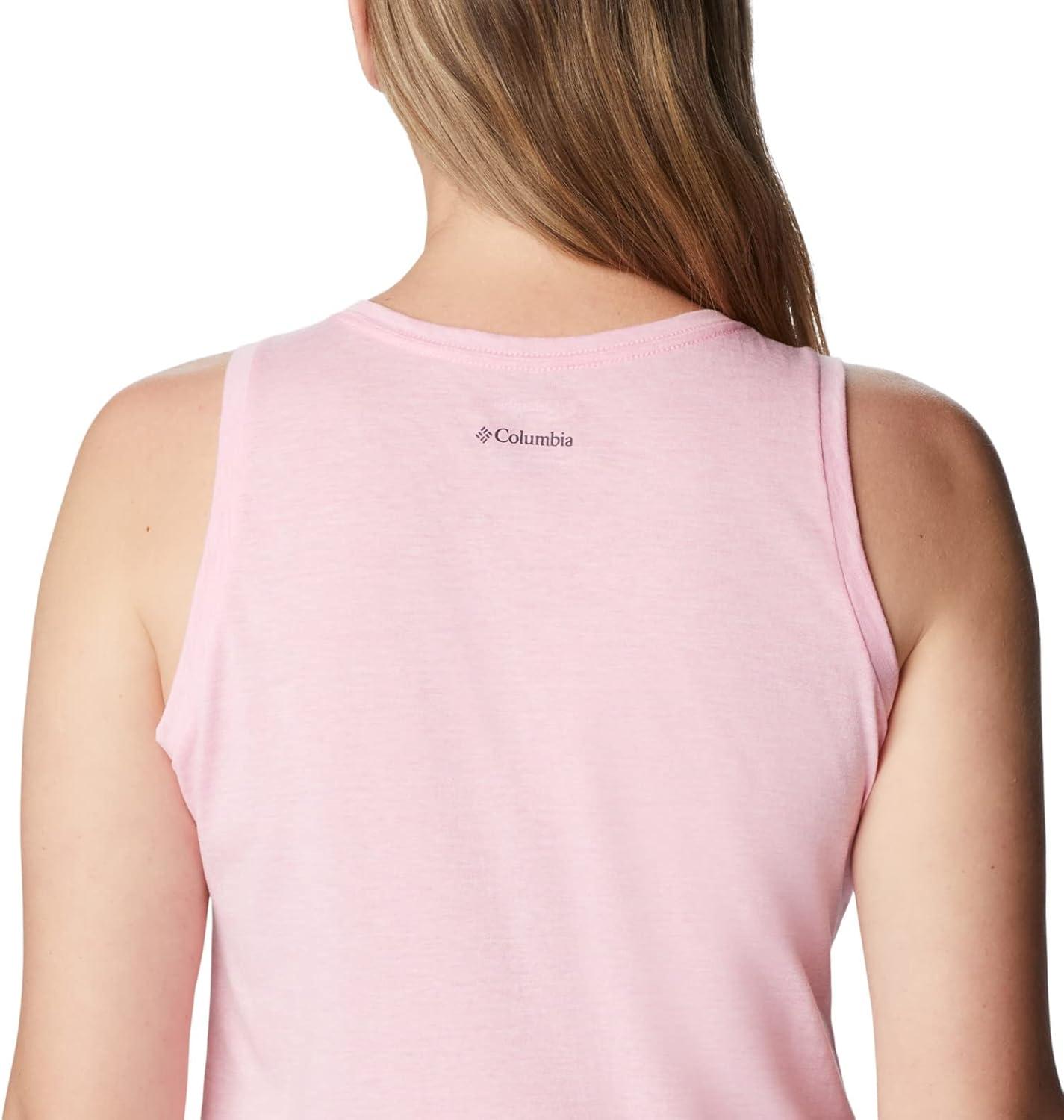imageColumbia Womens Bluff Mesa TankCami ShirtWild Rose HeatherBlooming Lines Graphic
