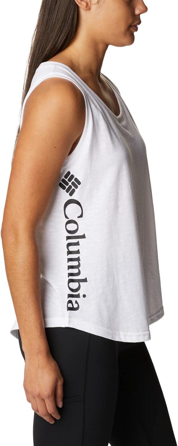 imageColumbia Womens Cades Cape TankCades Cape TankWhiteBlack Logo