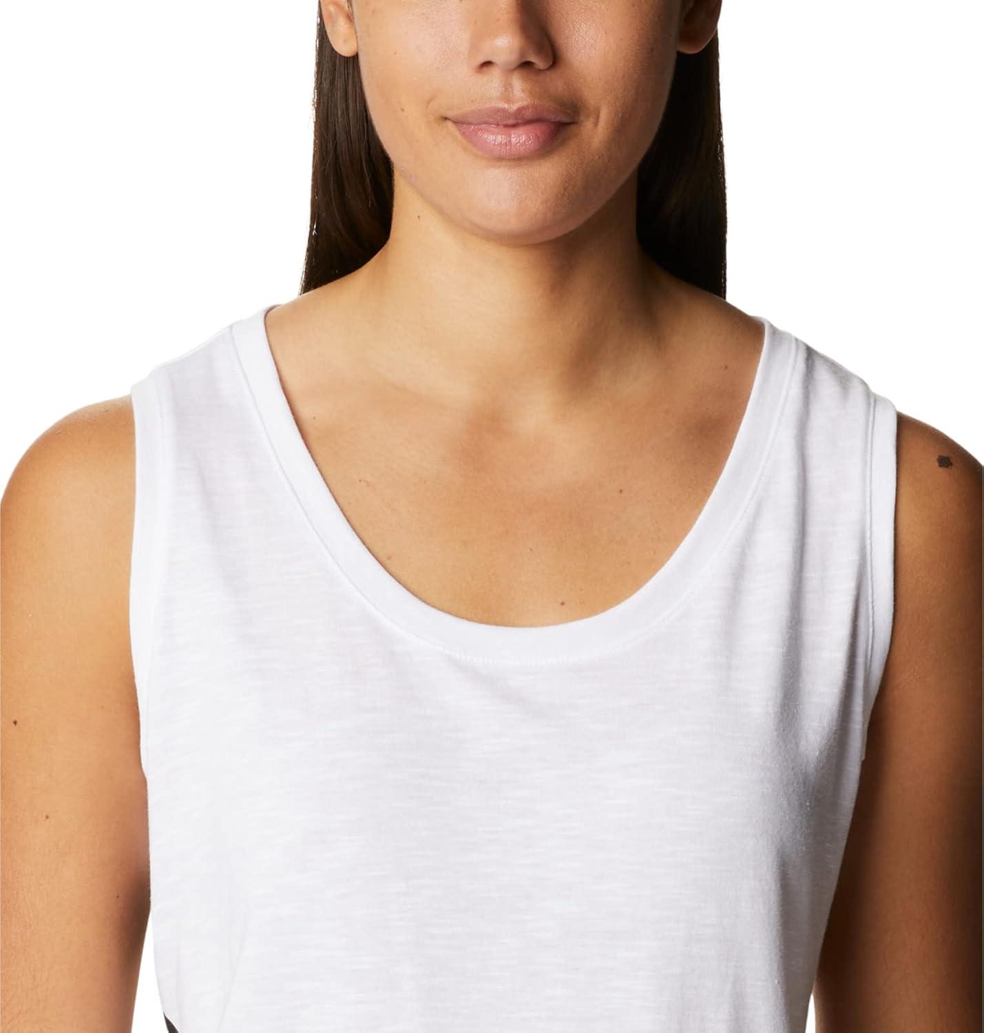 imageColumbia Womens Cades Cape TankCades Cape TankWhiteBlack Logo