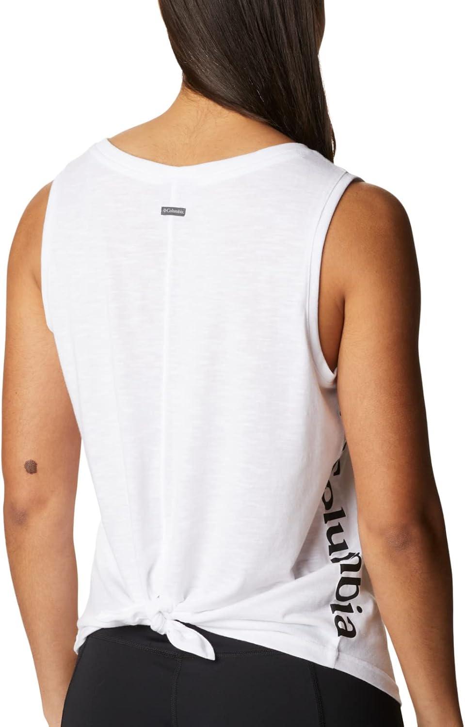 imageColumbia Womens Cades Cape TankCades Cape TankWhiteBlack Logo