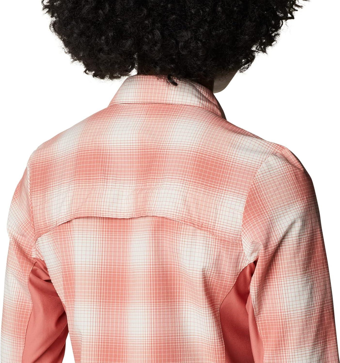 imageColumbia Womens Claudia Ridge Long Sleeve ShirtHiking ShirtDark Coral Soft Ombre