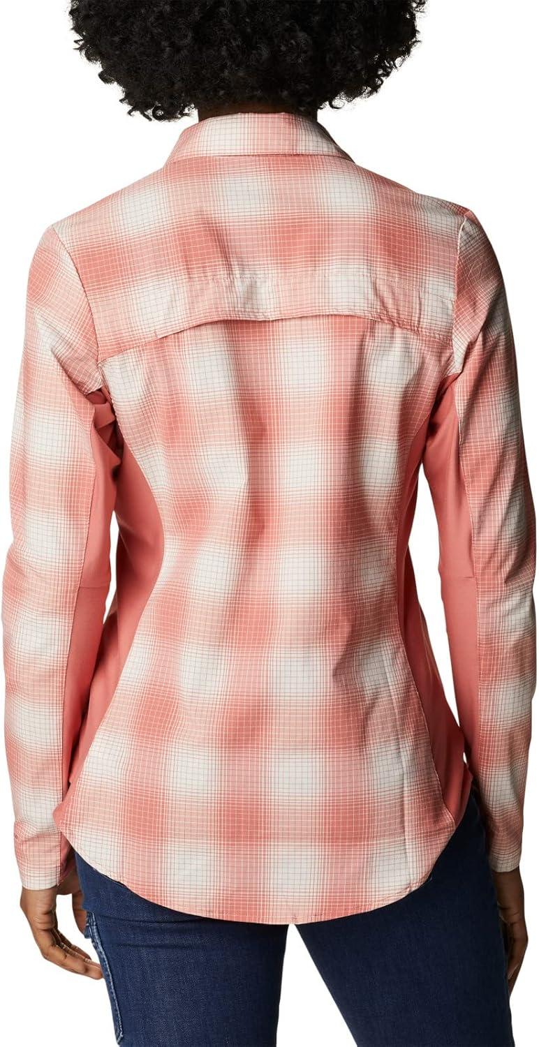 imageColumbia Womens Claudia Ridge Long Sleeve ShirtHiking ShirtDark Coral Soft Ombre