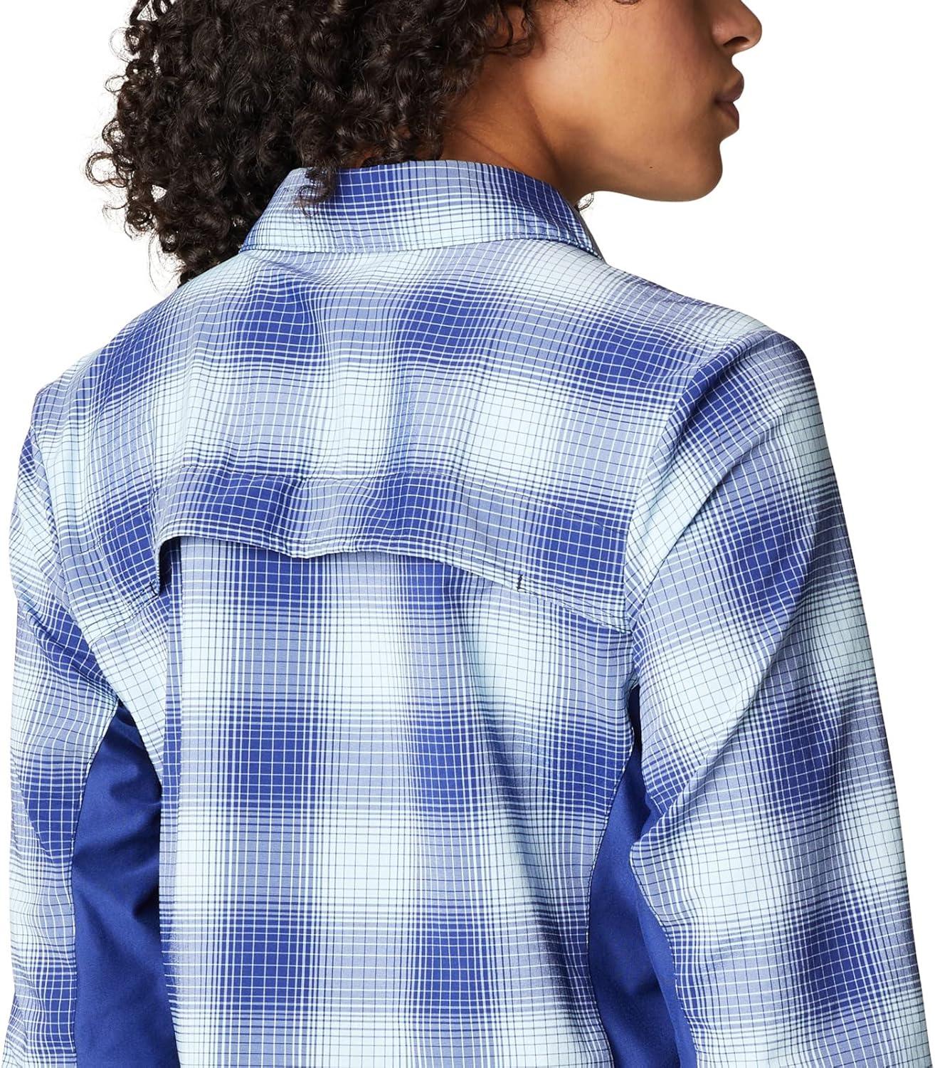 imageColumbia Womens Claudia Ridge Long Sleeve ShirtHiking ShirtDark Sapphire Soft Ombre