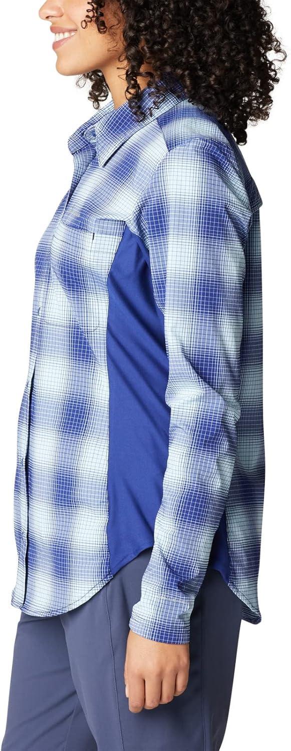 imageColumbia Womens Claudia Ridge Long Sleeve ShirtHiking ShirtDark Sapphire Soft Ombre