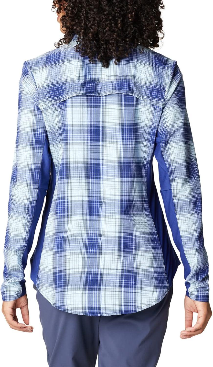 imageColumbia Womens Claudia Ridge Long Sleeve ShirtHiking ShirtDark Sapphire Soft Ombre