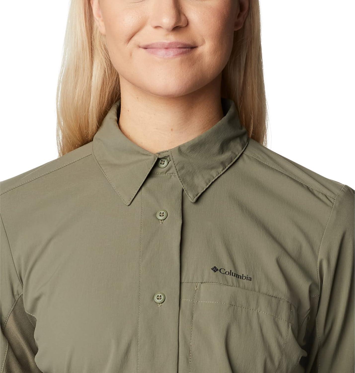 imageColumbia Womens Claudia Ridge Long Sleeve ShirtHiking ShirtStone Green