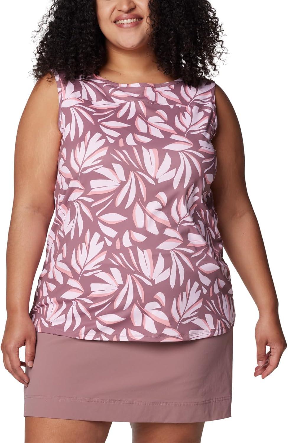 imageColumbia Womens Columbia Womens Chill River Tank Top Moisture Wicking Sun ProtectionFig Areca