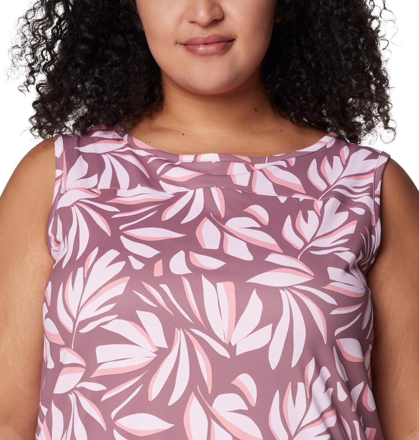 imageColumbia Womens Columbia Womens Chill River Tank Top Moisture Wicking Sun ProtectionFig Areca