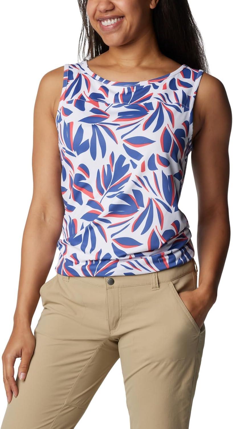 imageColumbia Womens Columbia Womens Chill River Tank Top Moisture Wicking Sun ProtectionWhite Areca