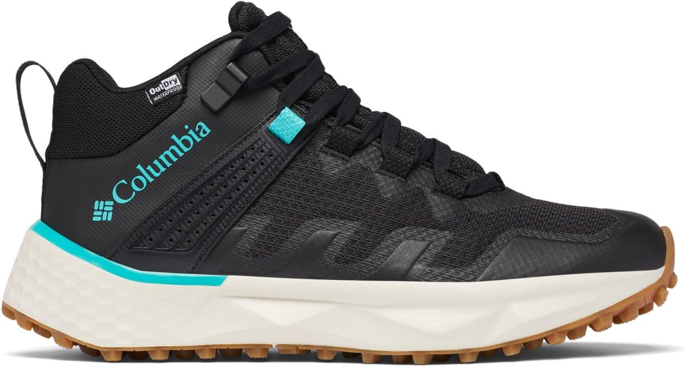 imageColumbia Womens Facet 75 Mid Outdry Hiking ShoeBlackBright Aqua