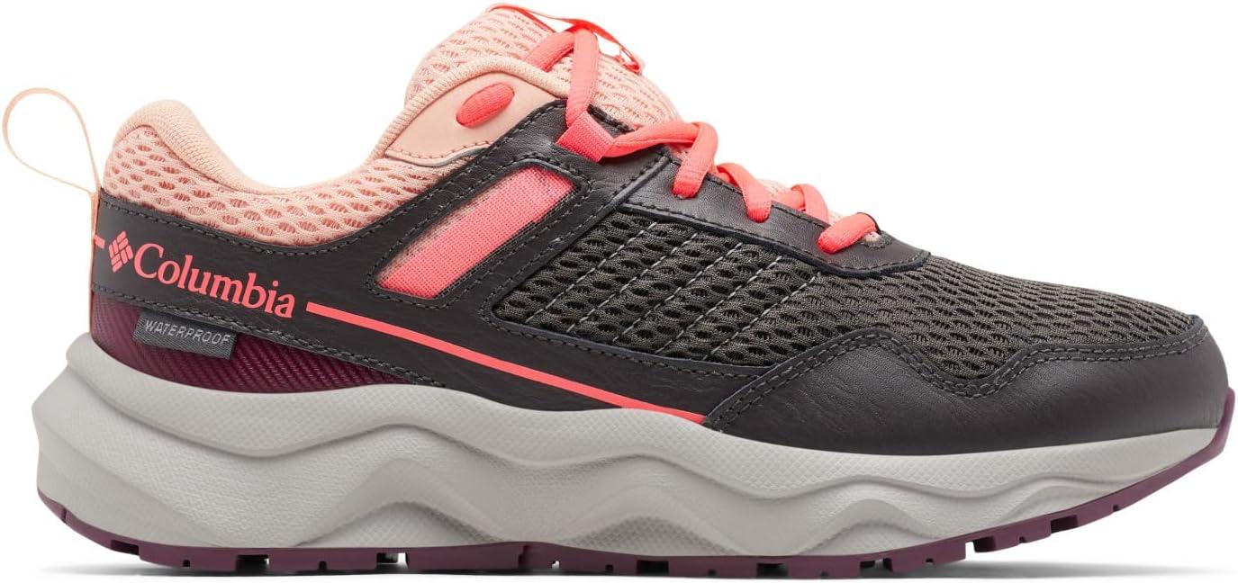 imageColumbia Womens Plateau Waterproof Hiking ShoeDark GreyNeon Sunrise