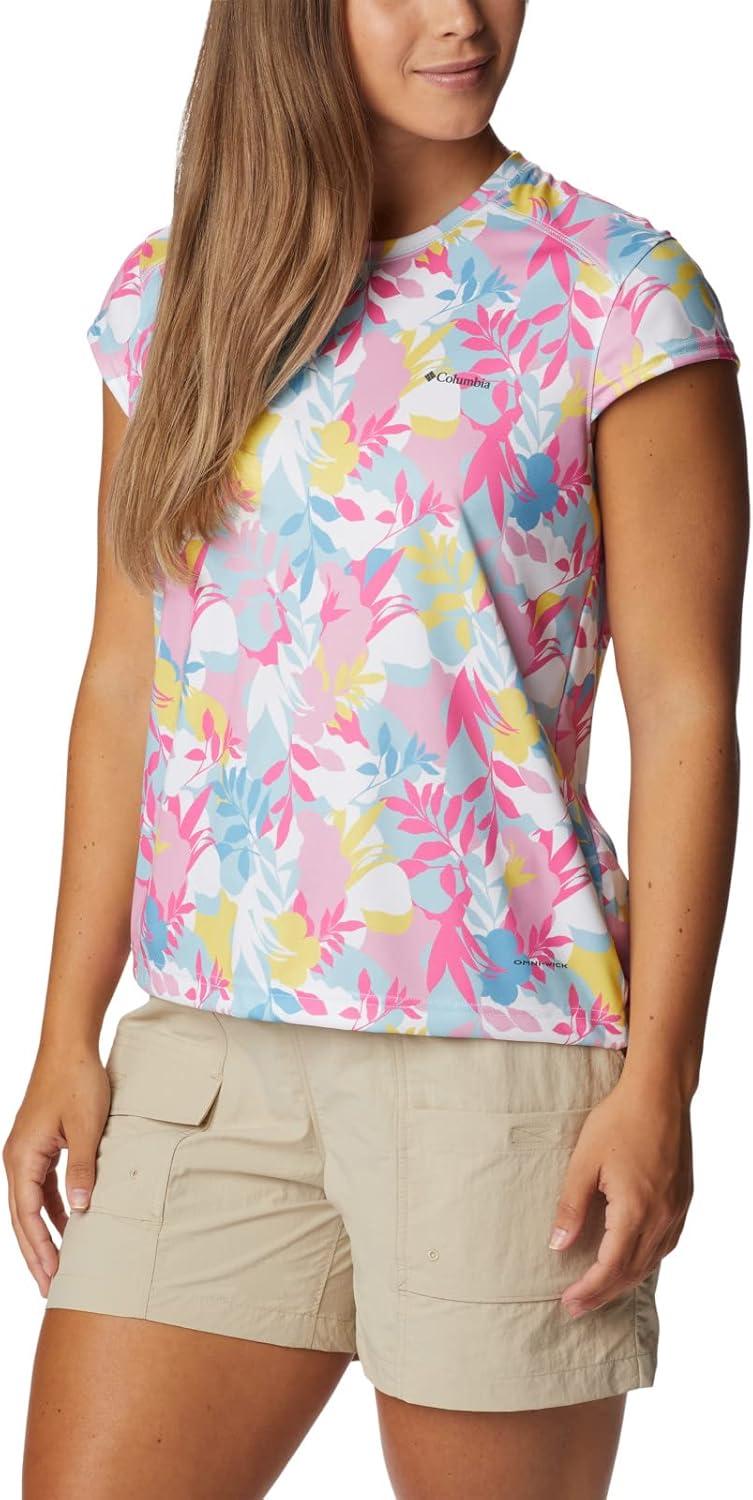 imageColumbia Womens Summerdry Short Sleeve Printed TeeWhiteFloriated