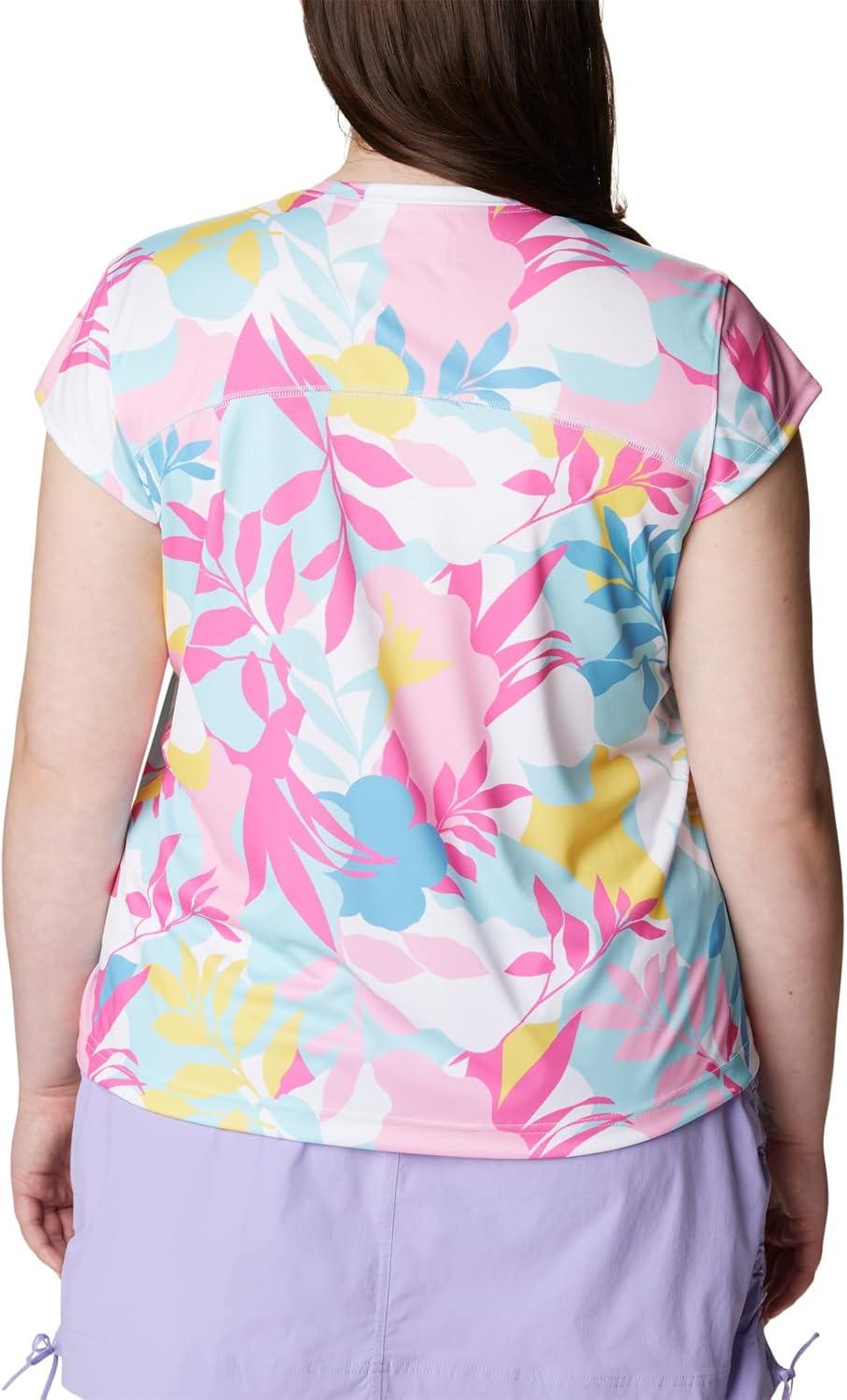 imageColumbia Womens Summerdry Short Sleeve Printed TeeWhiteFloriated