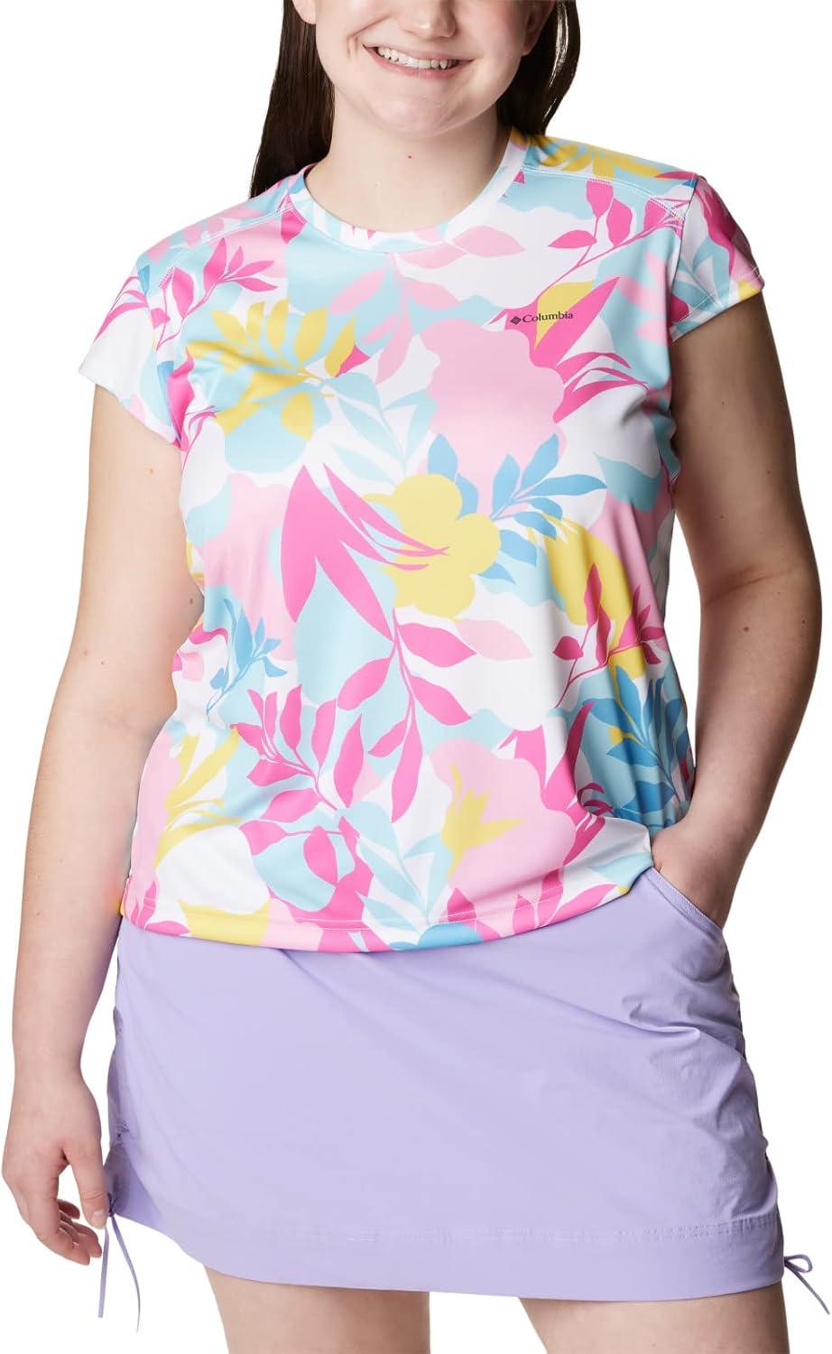 imageColumbia Womens Summerdry Short Sleeve Printed TeeWhiteFloriated