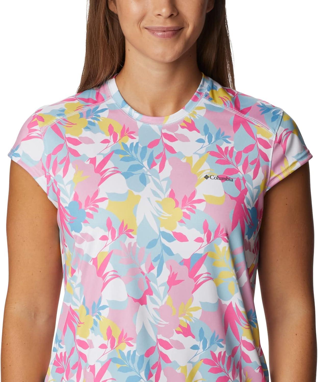 imageColumbia Womens Summerdry Short Sleeve Printed TeeWhiteFloriated