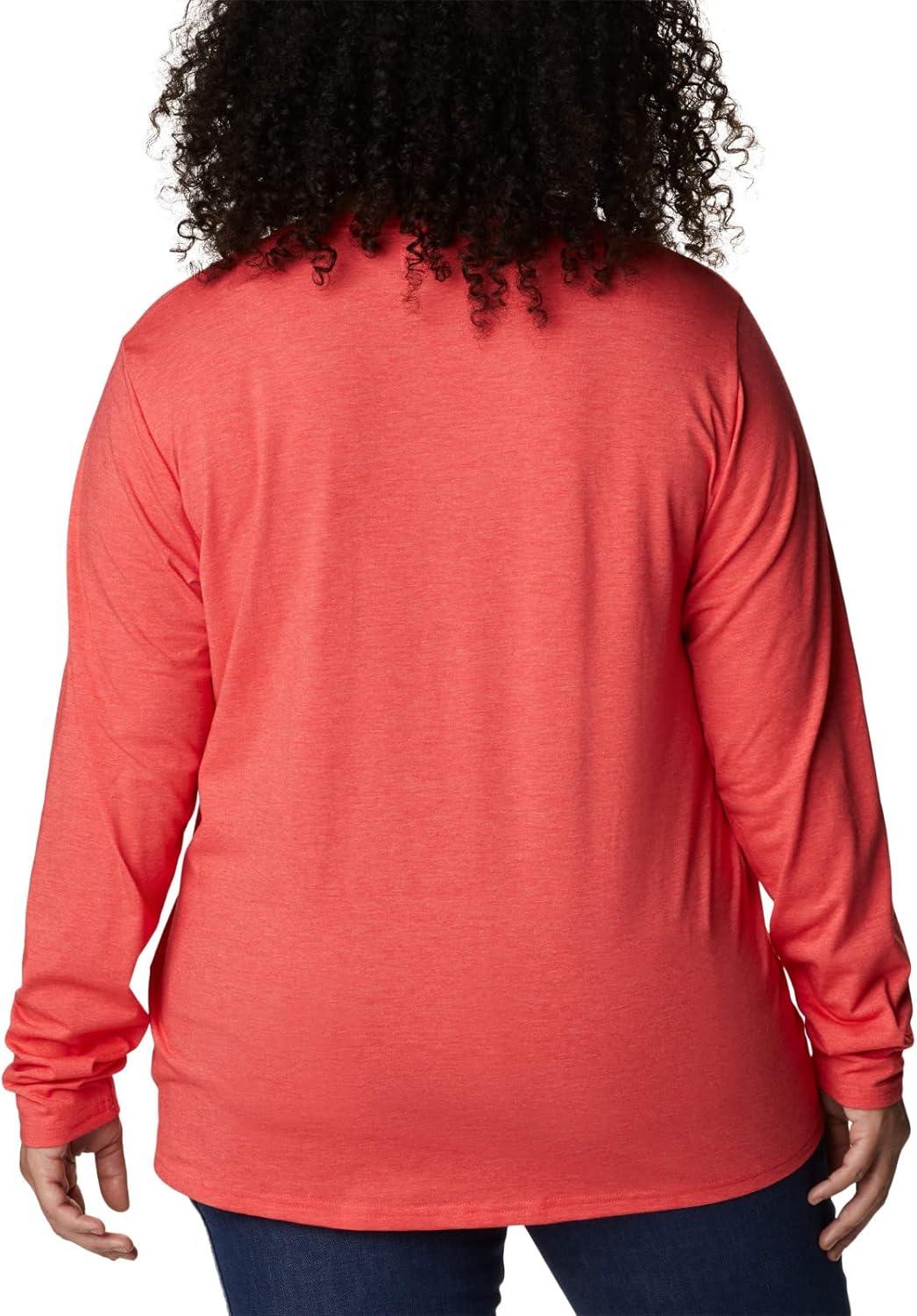 imageColumbia Womens Sun Trek Ls TeeRed Hibiscus Heather