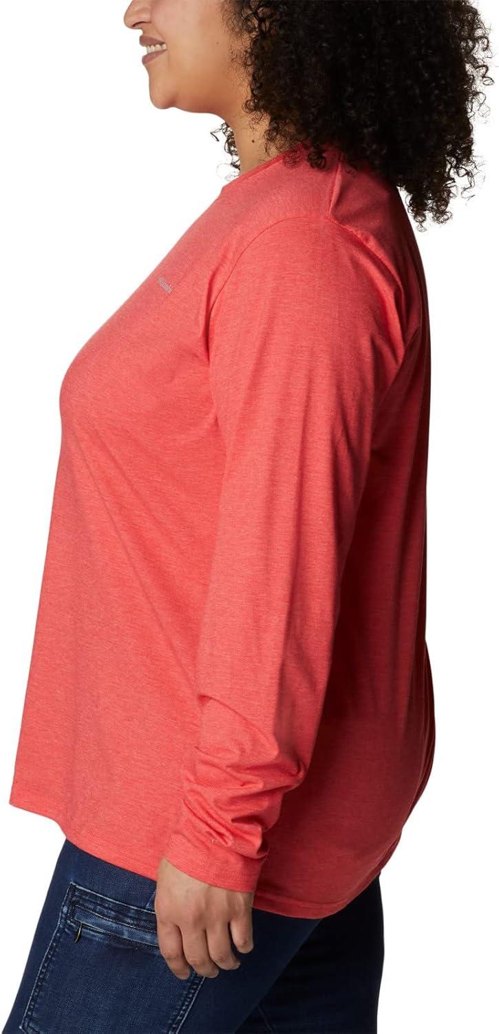 imageColumbia Womens Sun Trek Ls TeeRed Hibiscus Heather