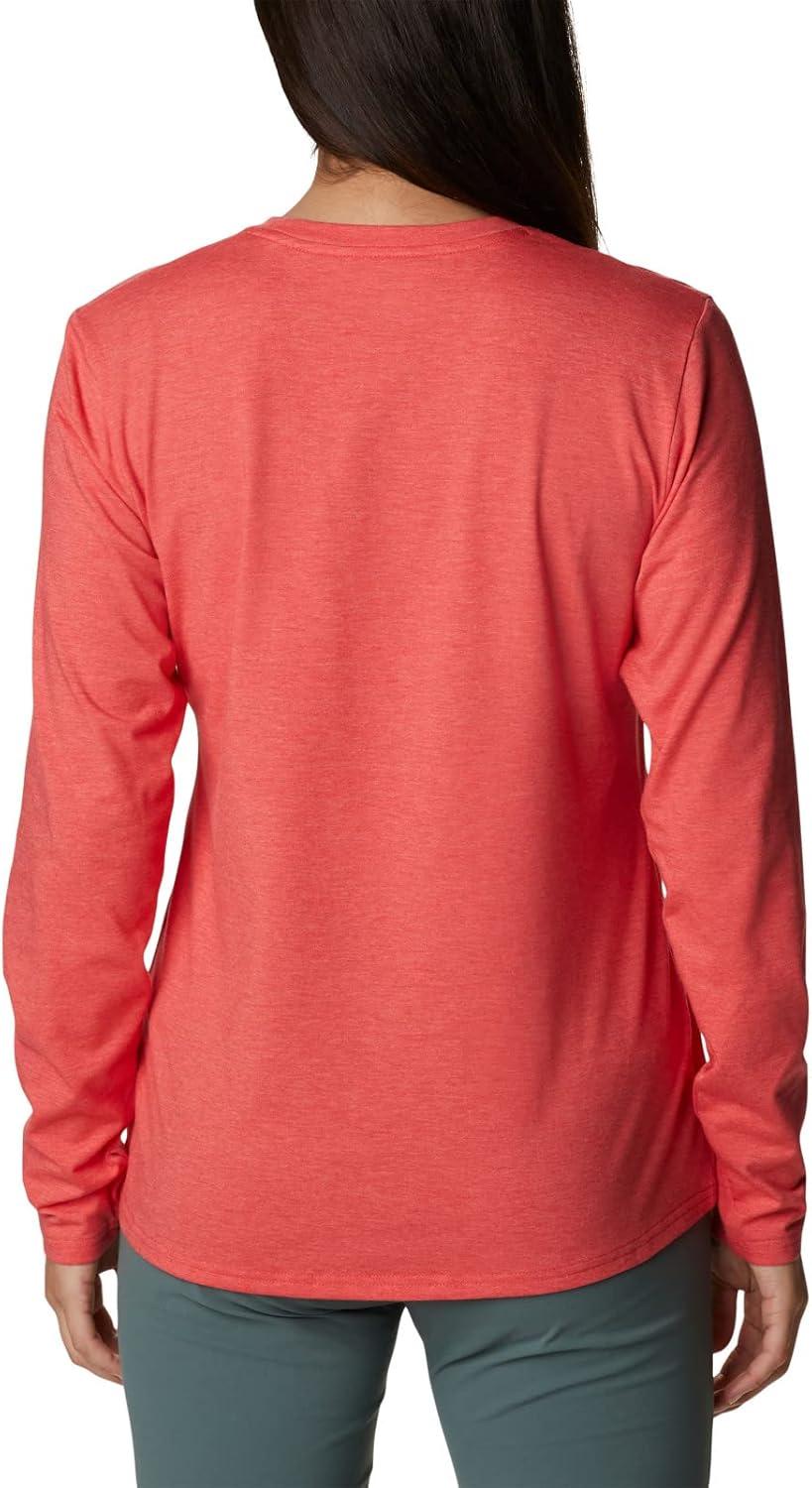 imageColumbia Womens Sun Trek Ls TeeRed Hibiscus Heather
