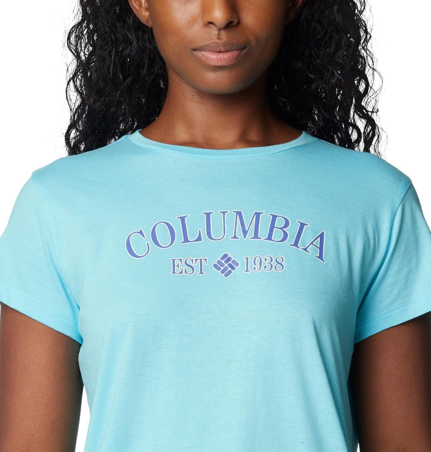 imageColumbia Womens Sun Trek Ss Graphic TeeAquamarineCsc Tradition