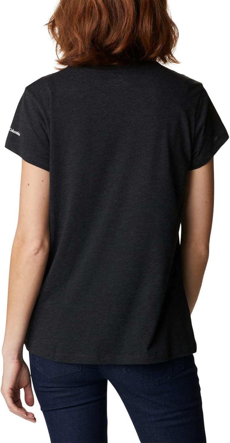 imageColumbia Womens Sun Trek Ss Graphic TeeBlack HeatherGem Columbia