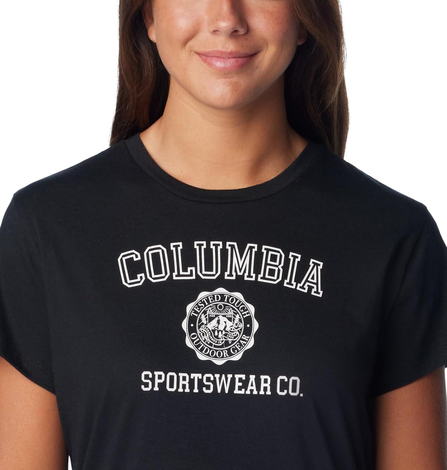 imageColumbia Womens Sun Trek Ss Graphic TeeBlackCsc Emblem