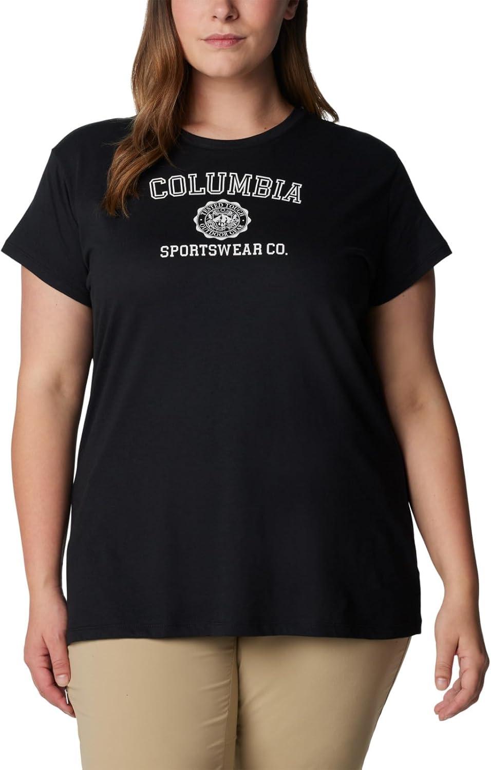 imageColumbia Womens Sun Trek Ss Graphic TeeBlackCsc Emblem