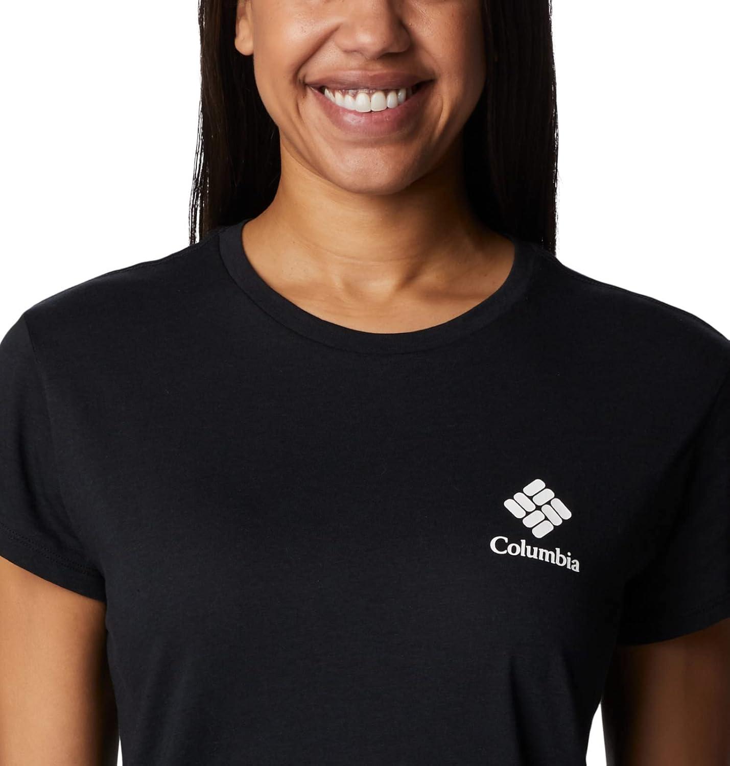 imageColumbia Womens Sun Trek Ss Graphic TeeBlackCsc Stacked Mini Graphic