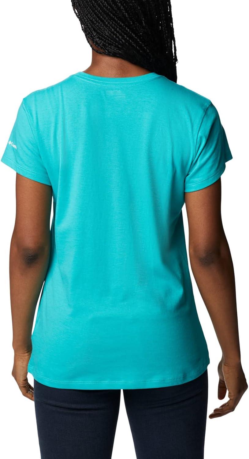 imageColumbia Womens Sun Trek Ss Graphic TeeBright AquaCsc Branded Graphic