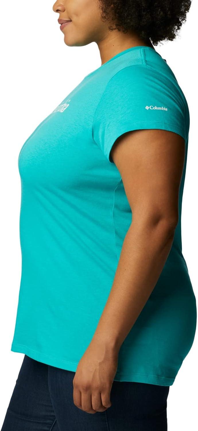 imageColumbia Womens Sun Trek Ss Graphic TeeBright AquaCsc Branded Graphic