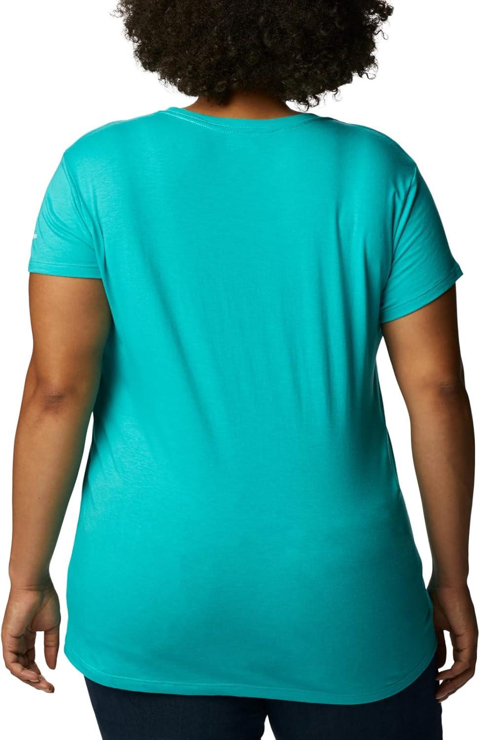 imageColumbia Womens Sun Trek Ss Graphic TeeBright AquaCsc Branded Graphic