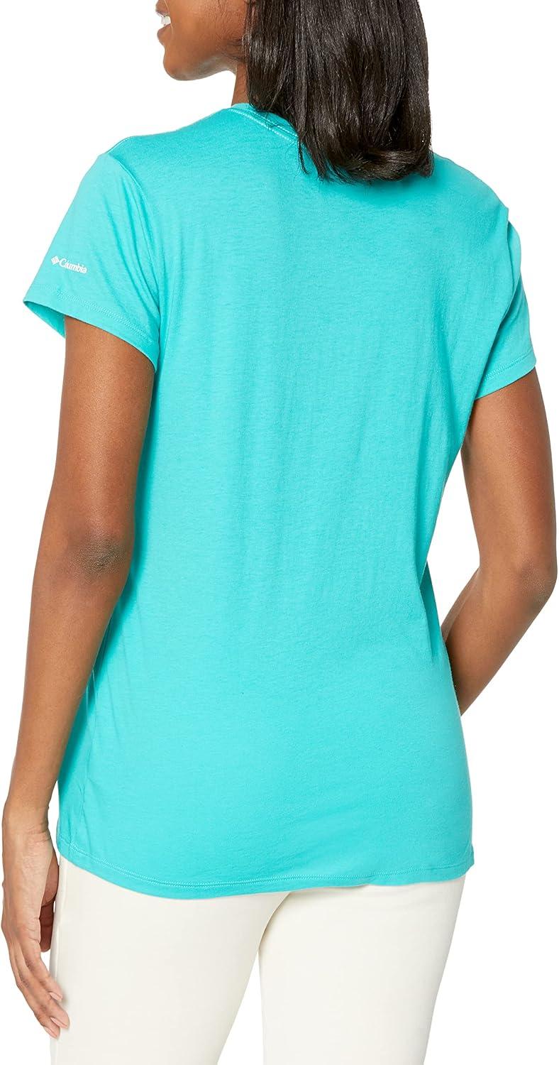 imageColumbia Womens Sun Trek Ss Graphic TeeBright AquaCsc Stacked Mini Graphic
