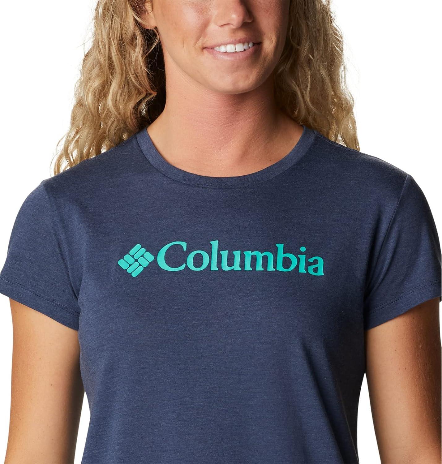 imageColumbia Womens Sun Trek Ss Graphic TeeNocturnal HeatherGem Columbia