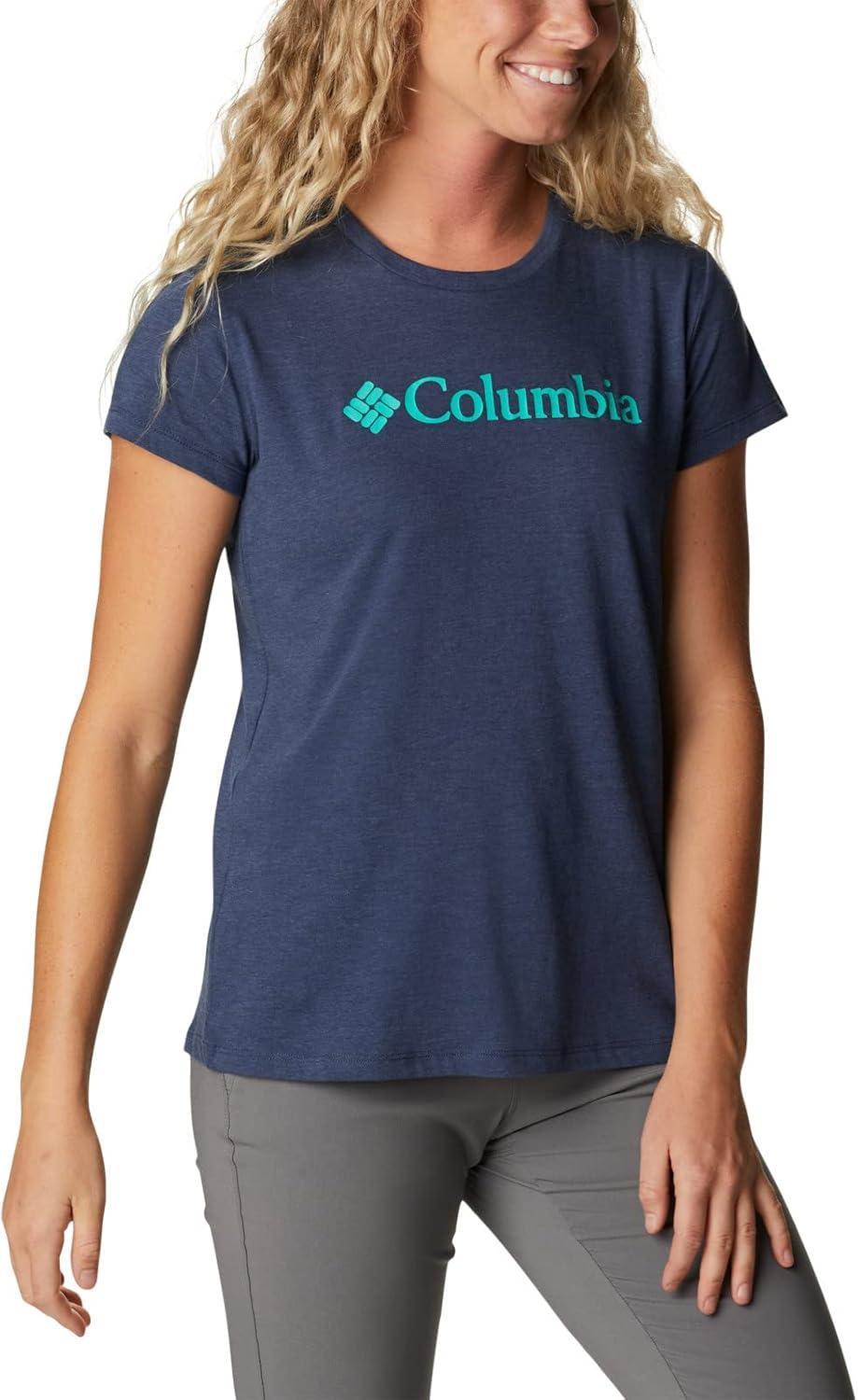 imageColumbia Womens Sun Trek Ss Graphic TeeNocturnal HeatherGem Columbia