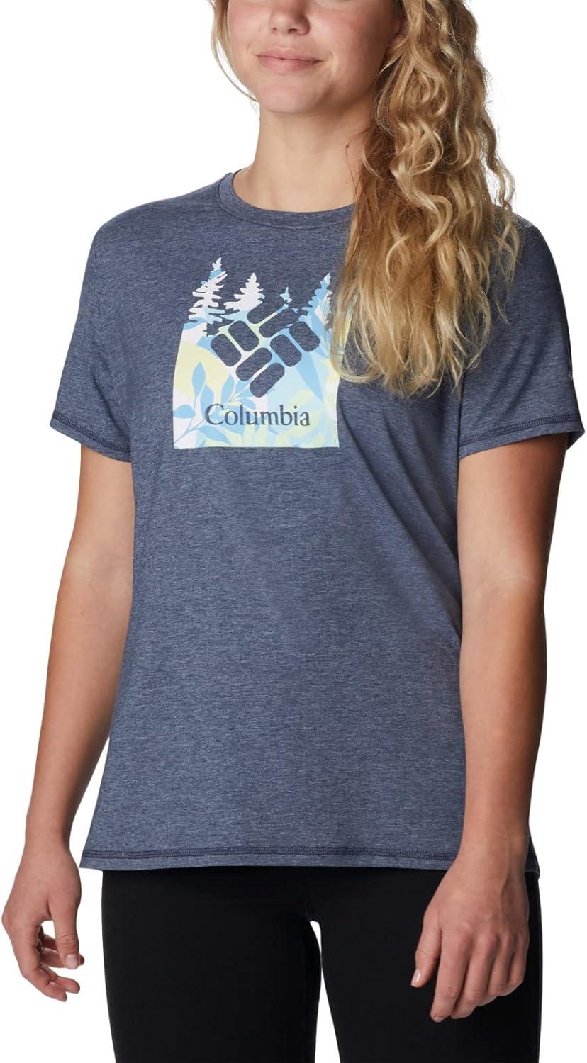 imageColumbia Womens Sun Trek Ss Graphic TeeNocturnalArboreal Swirl Graphic