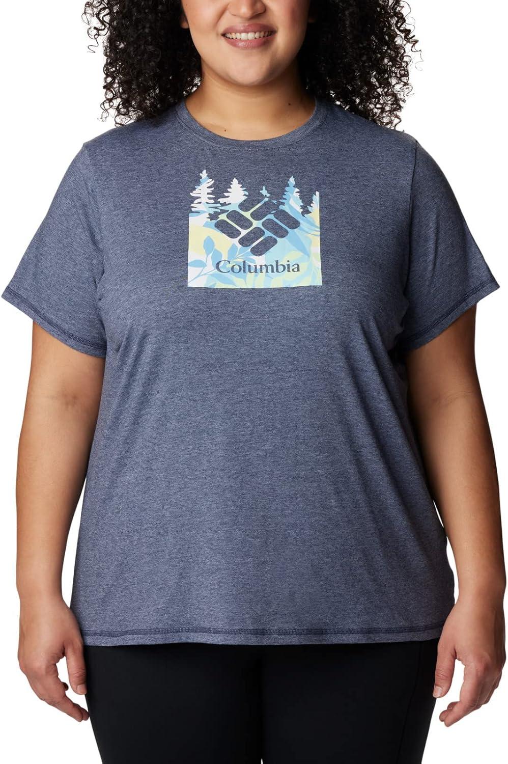 imageColumbia Womens Sun Trek Ss Graphic TeeNocturnalArboreal Swirl Graphic