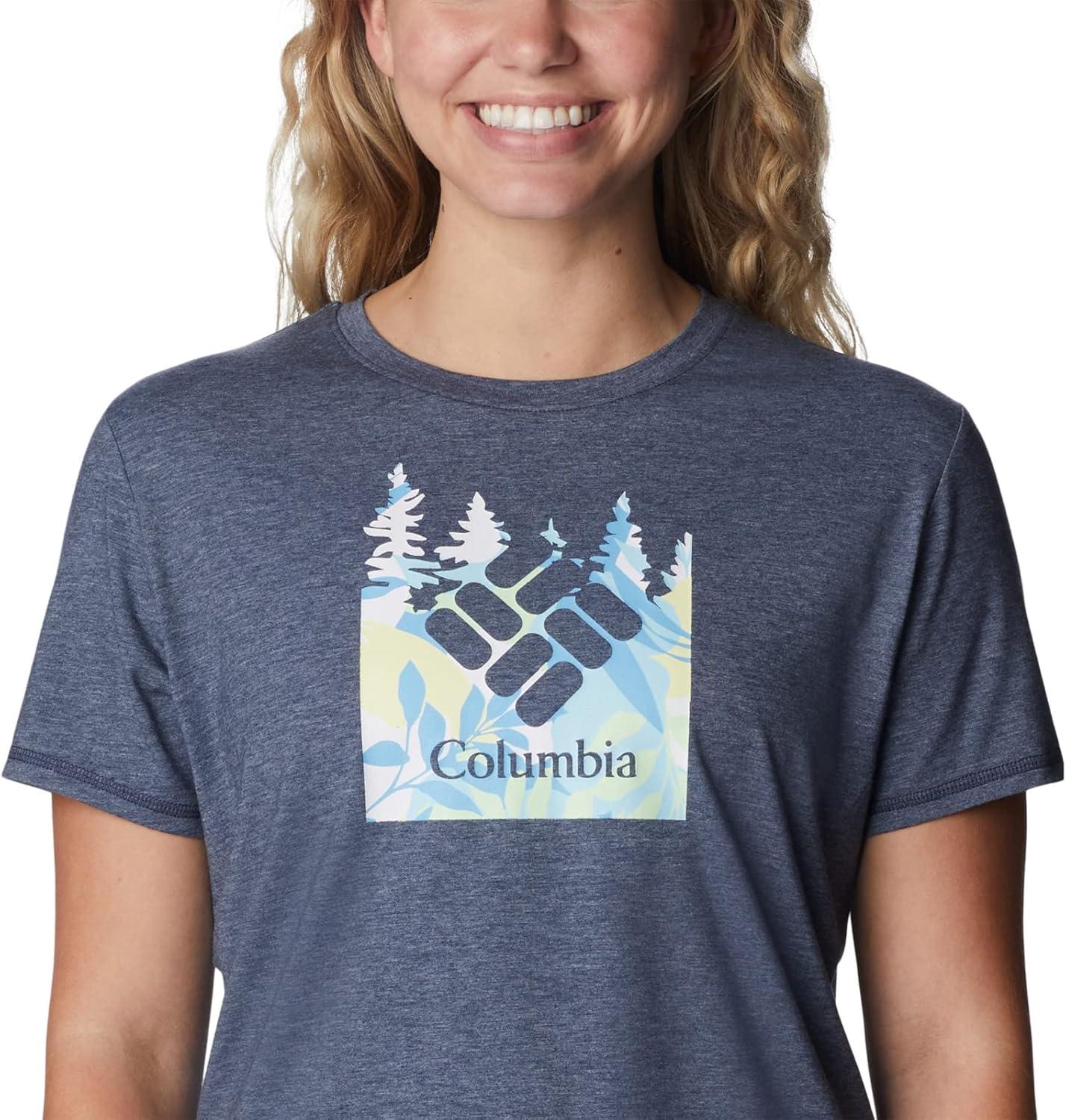 imageColumbia Womens Sun Trek Ss Graphic TeeNocturnalArboreal Swirl Graphic